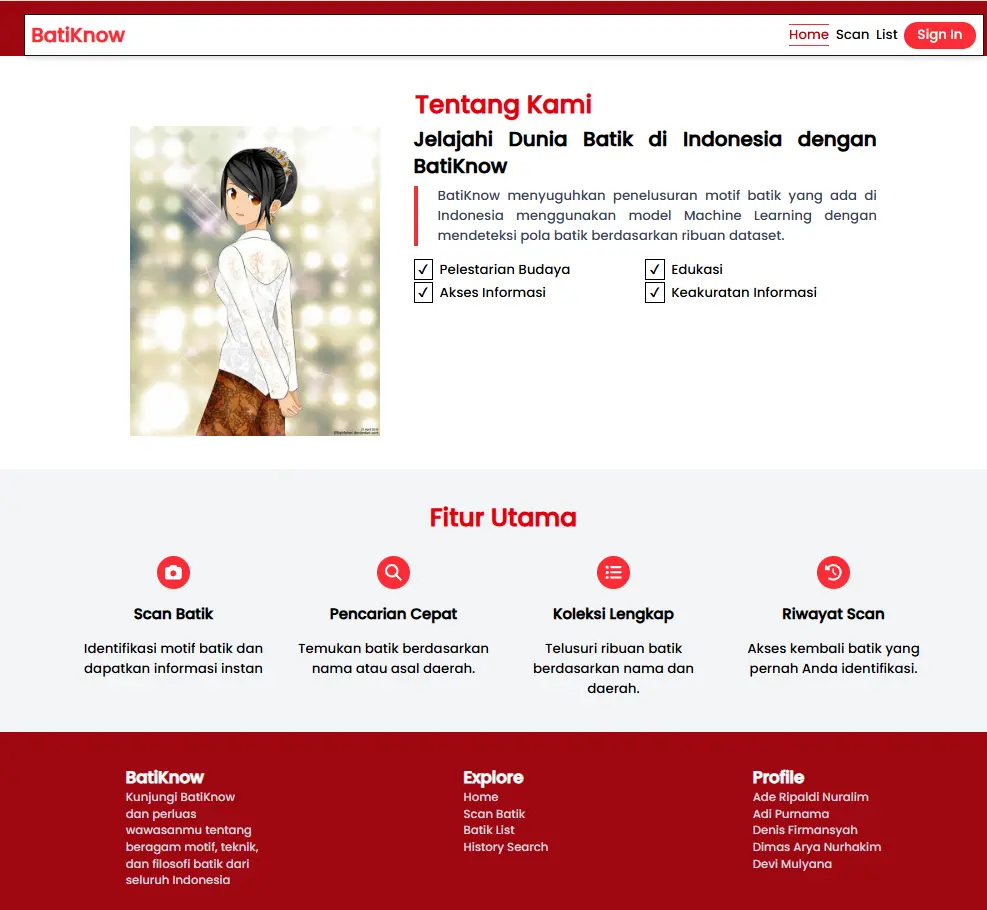 BatiKnow: Batik Pattern Classification Model