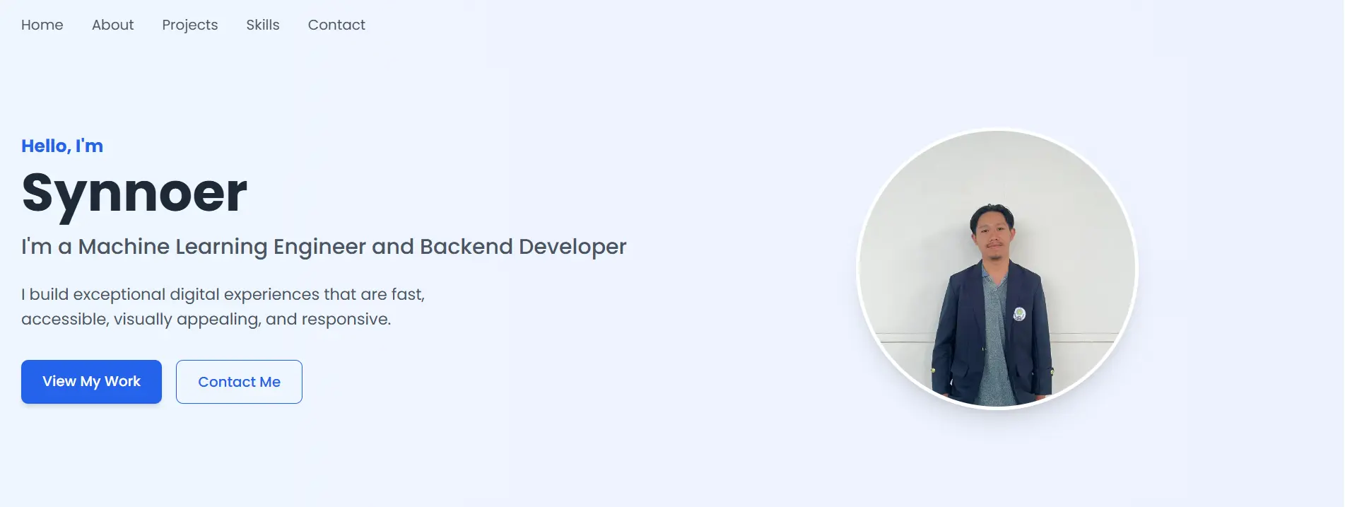 Responsive Developer Portfolio Website